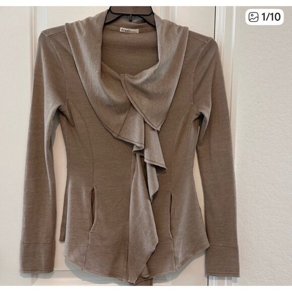 Fresh Laundry Womens XS Ruffled Open Cardigan - Picture 2 of 10